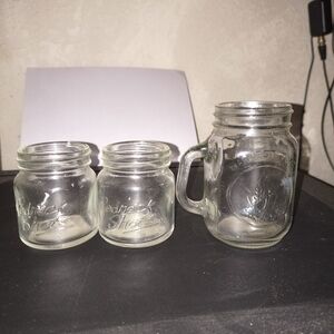 Clear Glass Mason Jar Set